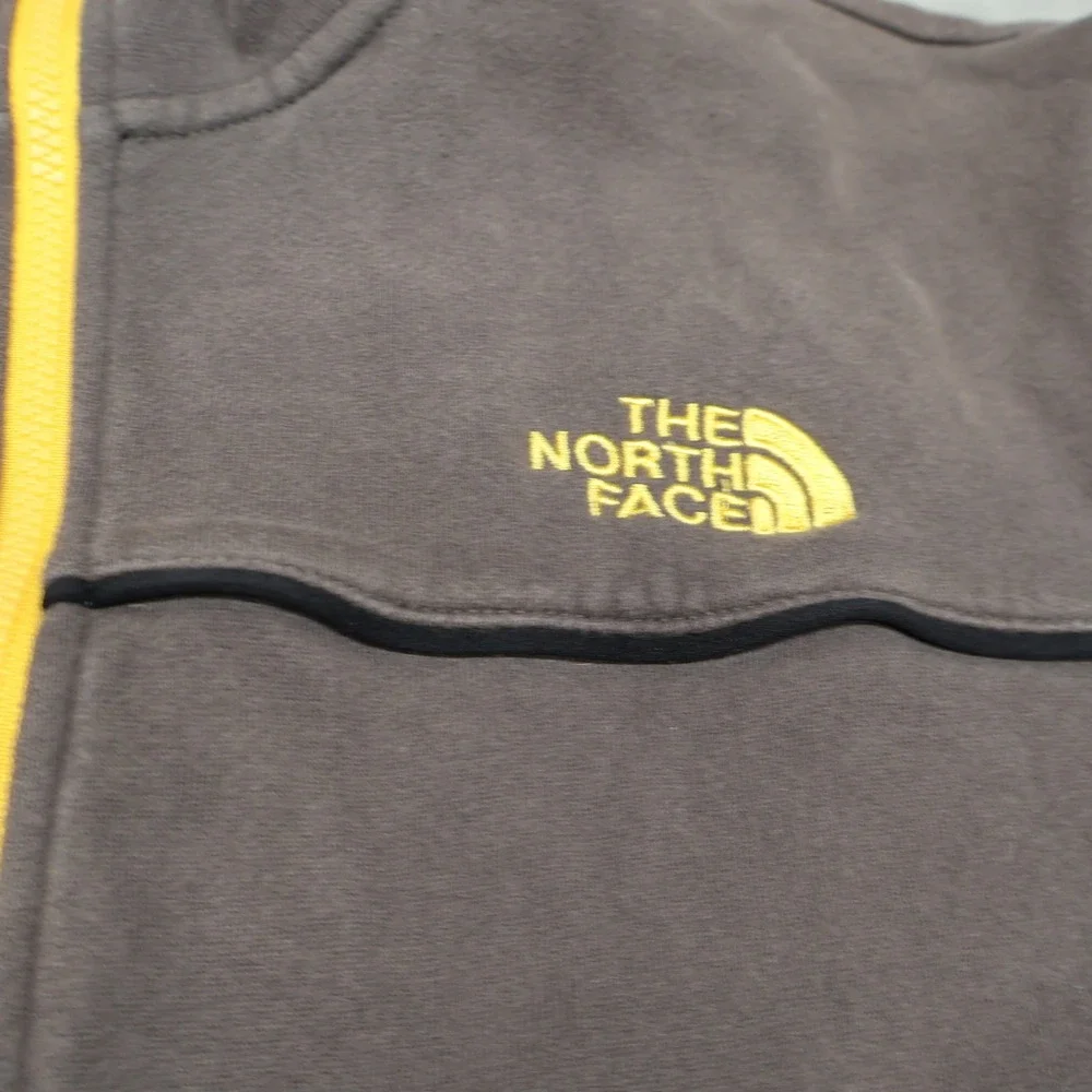 North Face Jacket Mens Medium Gray Wavy Full Zip Fleece Performance Outdoor